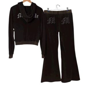 Miss Me Washed Black/ Brown Track Suit